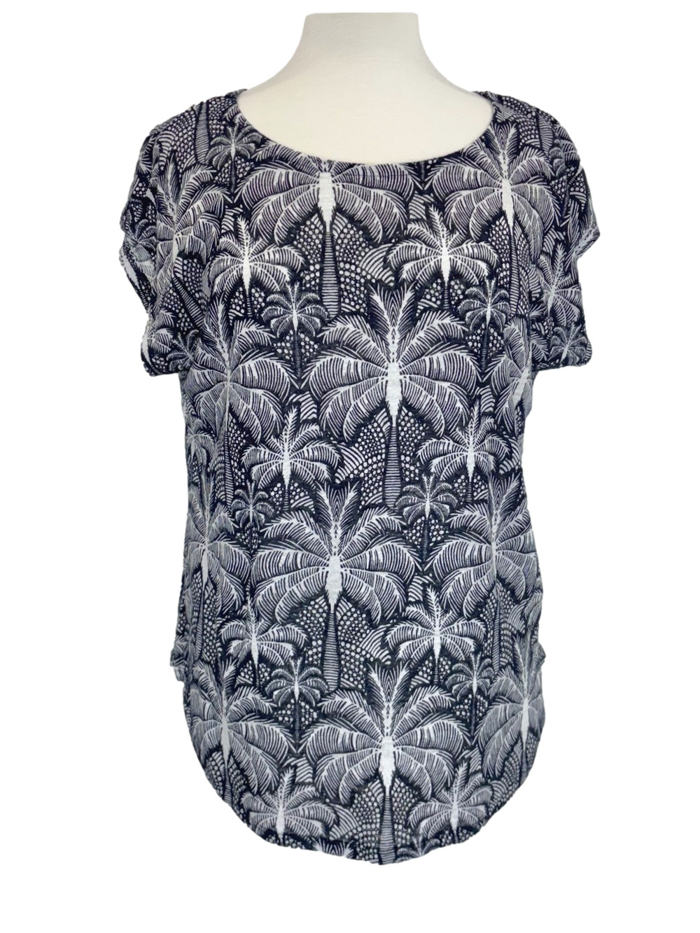 C&C California navy linen t-shirt